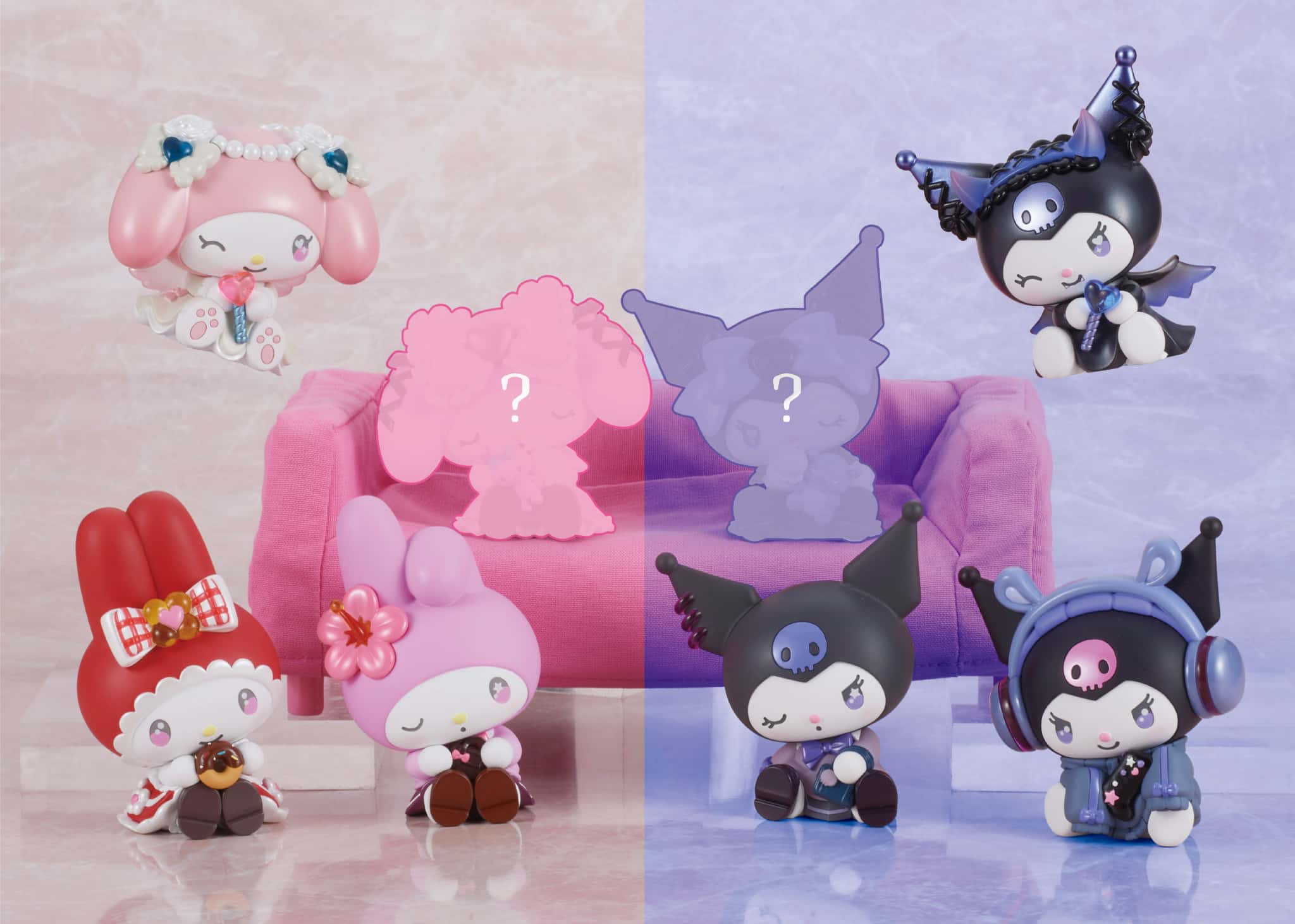 PERIHAPI! Kata Zun Hug. My Melody & Kuromi