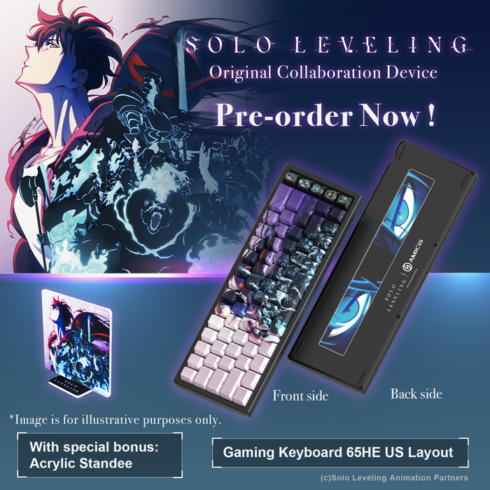 【Limited to 500 Units】AMICIS × Solo Leveling Gaming Keyboard (With Exclusive Bonus)