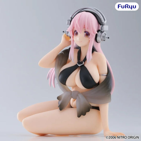 Super Sonico Noodle Stopper Figure Swimsuit Black Color Ver.