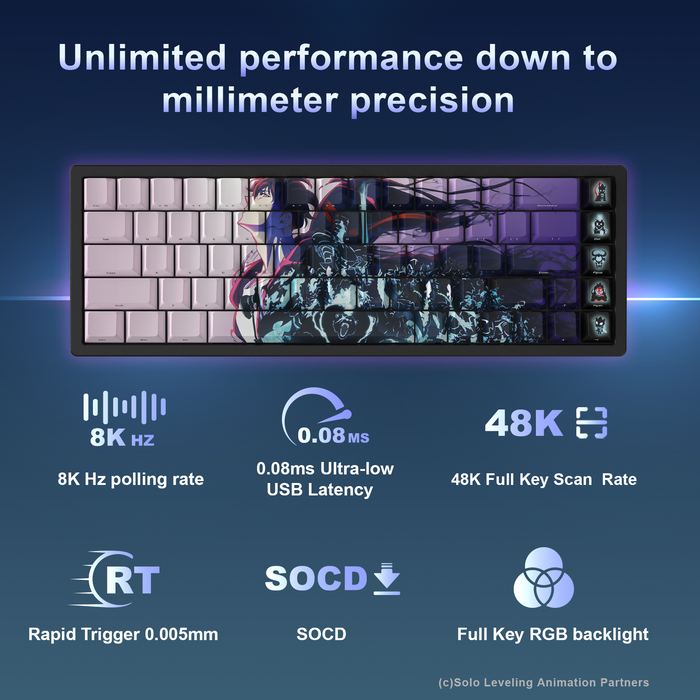 【Limited to 500 Units】AMICIS × Solo Leveling Gaming Keyboard (With Exclusive Bonus)