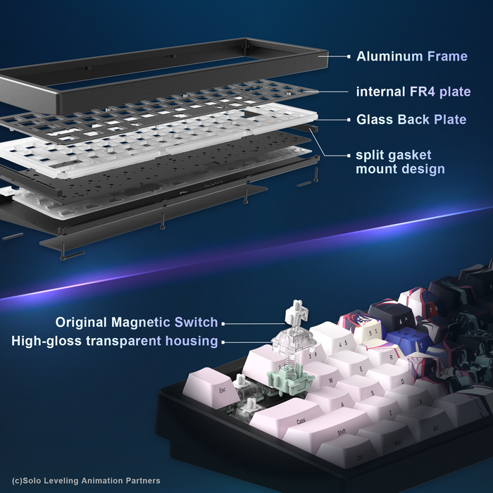 【Limited to 500 Units】AMICIS × Solo Leveling Gaming Keyboard (With Exclusive Bonus)