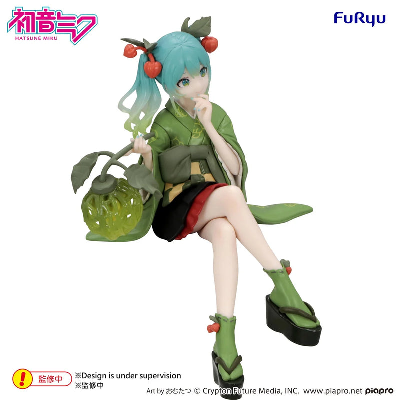 "Vocaloid Hatsune Miku" Noodle Stopper Figure Flower Fairy Winter Cherry Green Color Ver.