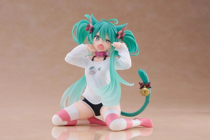 Hatsune Miku Desktop Cute Figure Nekomimi Cat Ear T-shirt Ver.