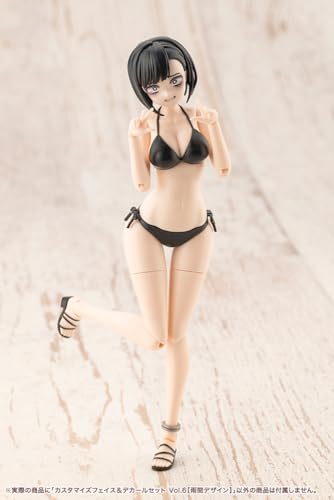 壽屋(KOTOBUKIYA) 創彩少女庭園 カスタマイズフェイス&デカールセット Vo.l6【雨間デザイン】 全高約18mm 1/10スケール プラモデル