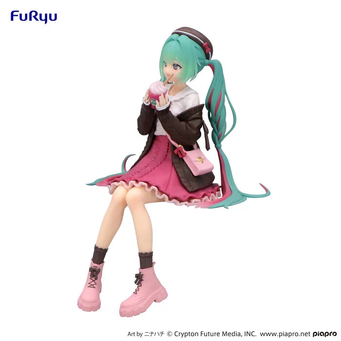 "Character Vocal Series 01 Hatsune Miku" Noodle Stopper Figure Autumn Date Pink Ver.