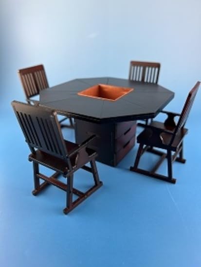 1/12 Octagon Table & Chairs with Irori WZ-028