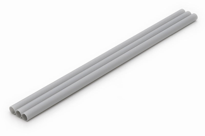Plastic Pipe Gray Thin: 9.5mm 3 Pieces