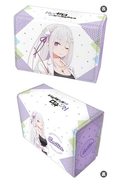 Synthetic Leather Deck Case W "Re:Zero kara Hajimeru Isekai Seikatsu" Emilia Revival