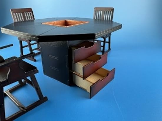 1/12 Octagon Table & Chairs with Irori WZ-028