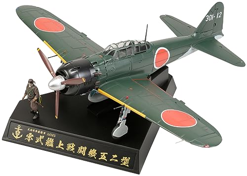 HJ Model Kit Series Die-cast Fighter Series No. 1 1/32 Type 0 Fighter Model 52 The 601st Naval Air Group Japanese Aircraft Carrier Taiho