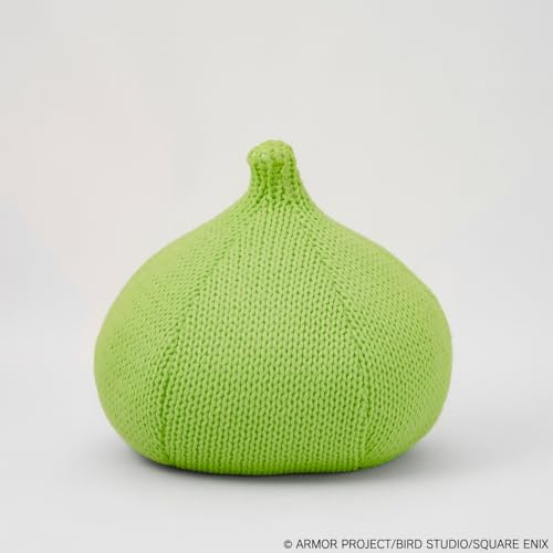 "Dragon Quest" Smile Slime Kasanerarechau Knitted Plush Lime Slime