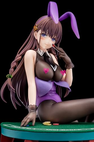 The Demon Sword Master of Excalibur Academy Elfine Phillet Wearing Flower's Purple Bunny Costume with Nip Slip Gimmick System