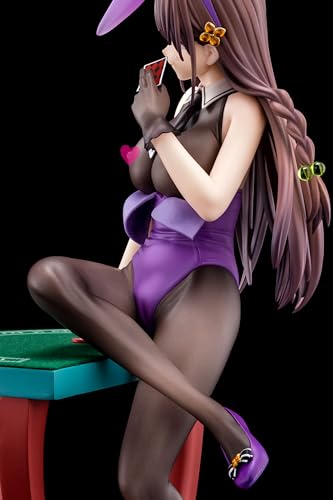 The Demon Sword Master of Excalibur Academy Elfine Phillet Wearing Flower's Purple Bunny Costume with Nip Slip Gimmick System