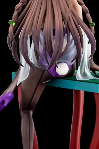 The Demon Sword Master of Excalibur Academy Elfine Phillet Wearing Flower's Purple Bunny Costume with Nip Slip Gimmick System