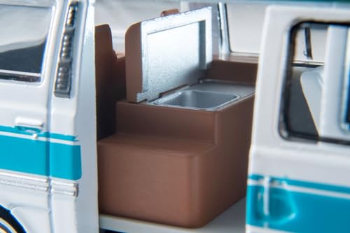 1/64 Scale Tomica Limited Vintage NEO TLV-N312a Nissan Caravan Camper (White / Light Blue) 1973