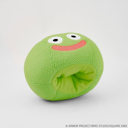 "Dragon Quest" Smile Slime Kasanerarechau Knitted Plush Lime Slime