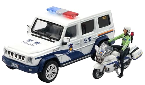 1/64 BAIC BJ80 Chinese People's Police Motorcycle Escort Set
