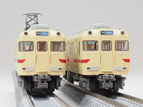 Railway Collection Nagoya Railroad 6000 Series (Straw Cream x Red Stripe, 6013 Formation) 2 Car Set