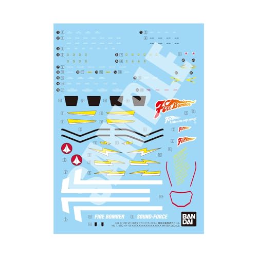 HG 1/100 "Macross 7" Water Slide Decal for VF-19 Custom Fire Valkyrie with Sound Booster