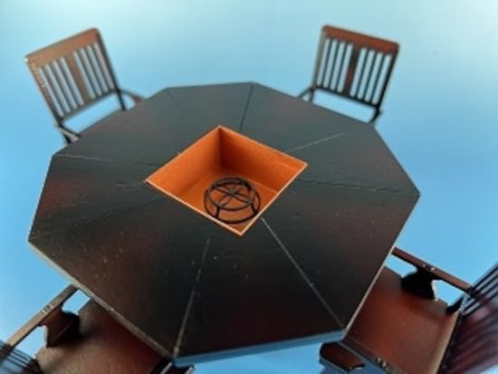 1/12 Octagon Table & Chairs with Irori WZ-028