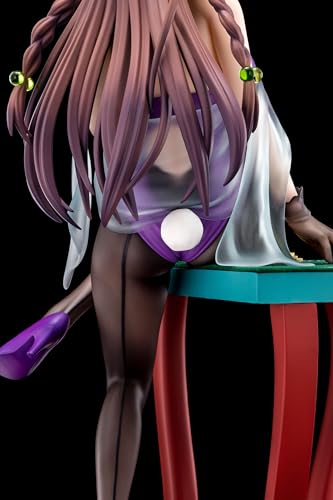 The Demon Sword Master of Excalibur Academy Elfine Phillet Wearing Flower's Purple Bunny Costume with Nip Slip Gimmick System