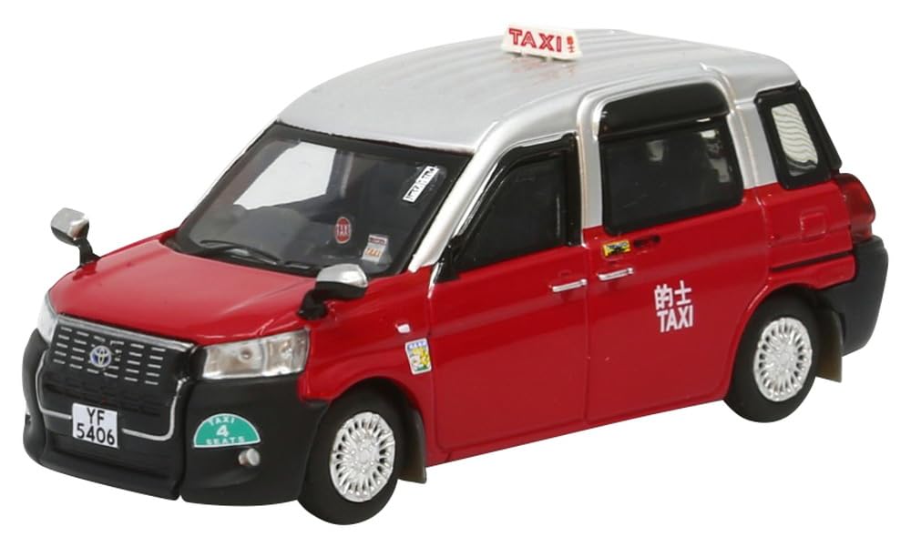 1/64 Toyota Comfort Hybrid Hong Kong Taxi (Urban / Red) - YF5406