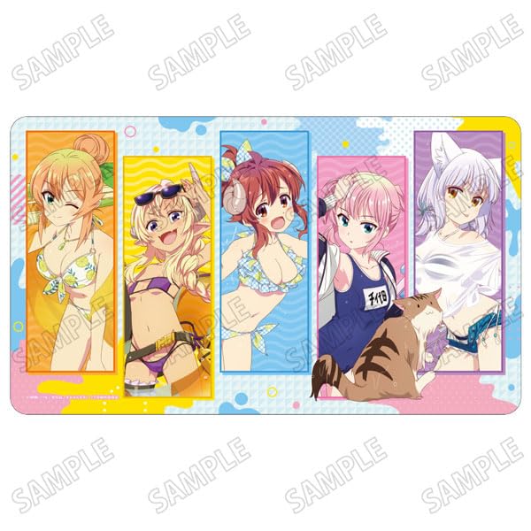 "The Demon Girl Next Door Season 2" Original Illustration Rubber Mat Playing in The Water Ver.