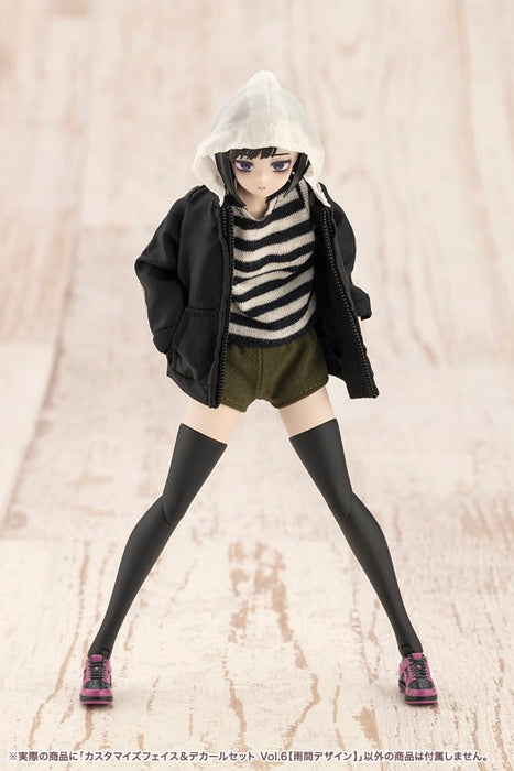 壽屋(KOTOBUKIYA) 創彩少女庭園 カスタマイズフェイス&デカールセット Vo.l6【雨間デザイン】 全高約18mm 1/10スケール プラモデル