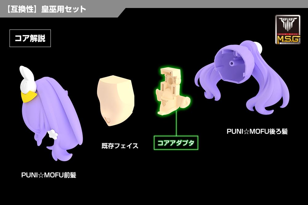 壽屋(KOTOBUKIYA) メガミデバイス M.S.G 06 フェイスセット 皇巫用 スキンカラーE 全高約19mm 1/1スケール プラモデル