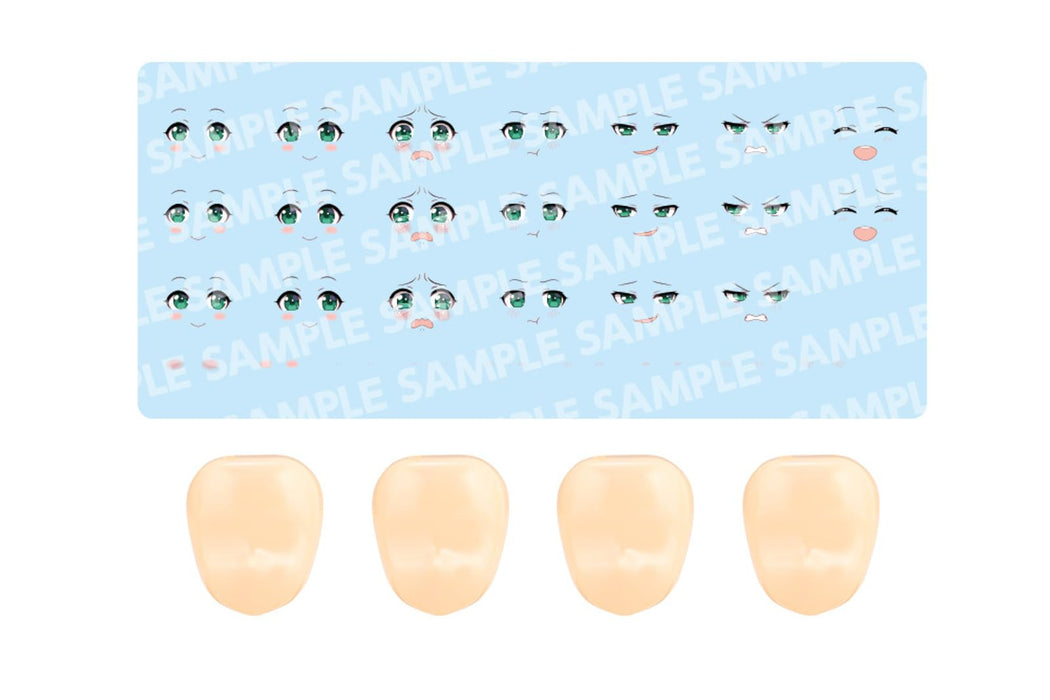 壽屋(KOTOBUKIYA) 創彩少女庭園 カスタマイズフェイス&デカールセット Vol.4【森倉円デザイン】 全高約18mm 1/10スケール プラモデル