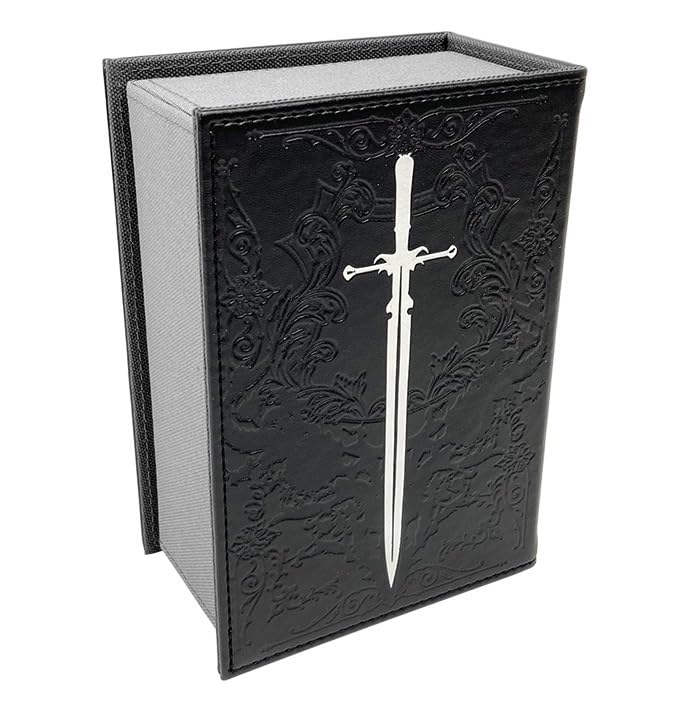 Book Type Synthetic Leather Deck Case W Holy Sword Emblem