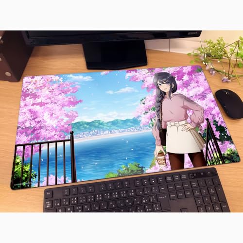 "Seishun Buta Yaro wa Randoseru Girl no Yume wo Minai" Original Illustration Rubber Mat Sakurajima Mai / Cherry Blossoms