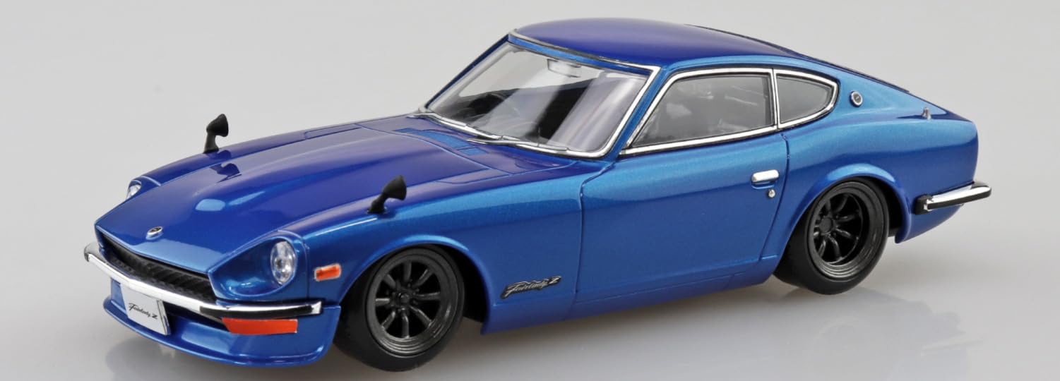 青島文化教材社(AOSHIMA) 1/32 楽プラ スナップキット No.15CU-BE ニッサン S30 フェアレディZ カスタム ブルーメタリック 色分け済みプラモデル (自動車)
