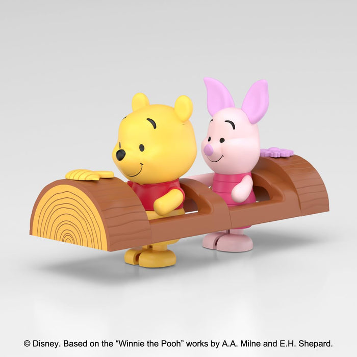 青島文化教材社 楽プラ トコトコ No.DP-15 くまのプーさん プー＆ピグレット 色分け済みプラモデル