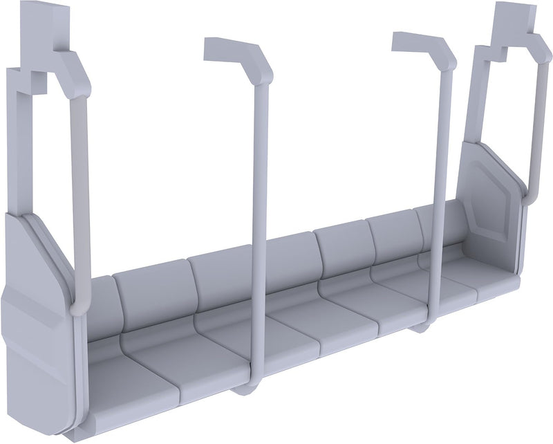 1/80 Scale Plastic Kit New Model Long Seat Interior Set