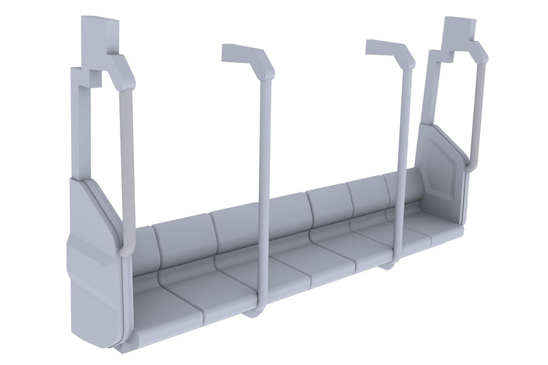 1/80 Scale Plastic Kit New Model Long Seat Interior Set