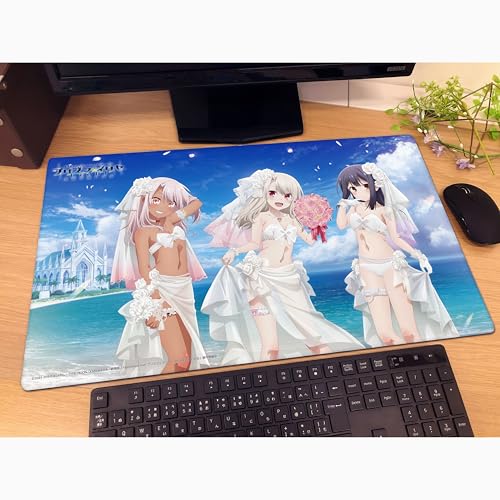 "Fate/kaleid liner Prisma Illya: Licht - The Nameless Girl" Original Illustration Rubber Mat Illya & Miyu & Chloe / Wedding Swimwear