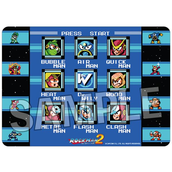 "Mega Man 2: The Mystery of Dr. Wily" Illustration Play Mat Next Turn Select Stage