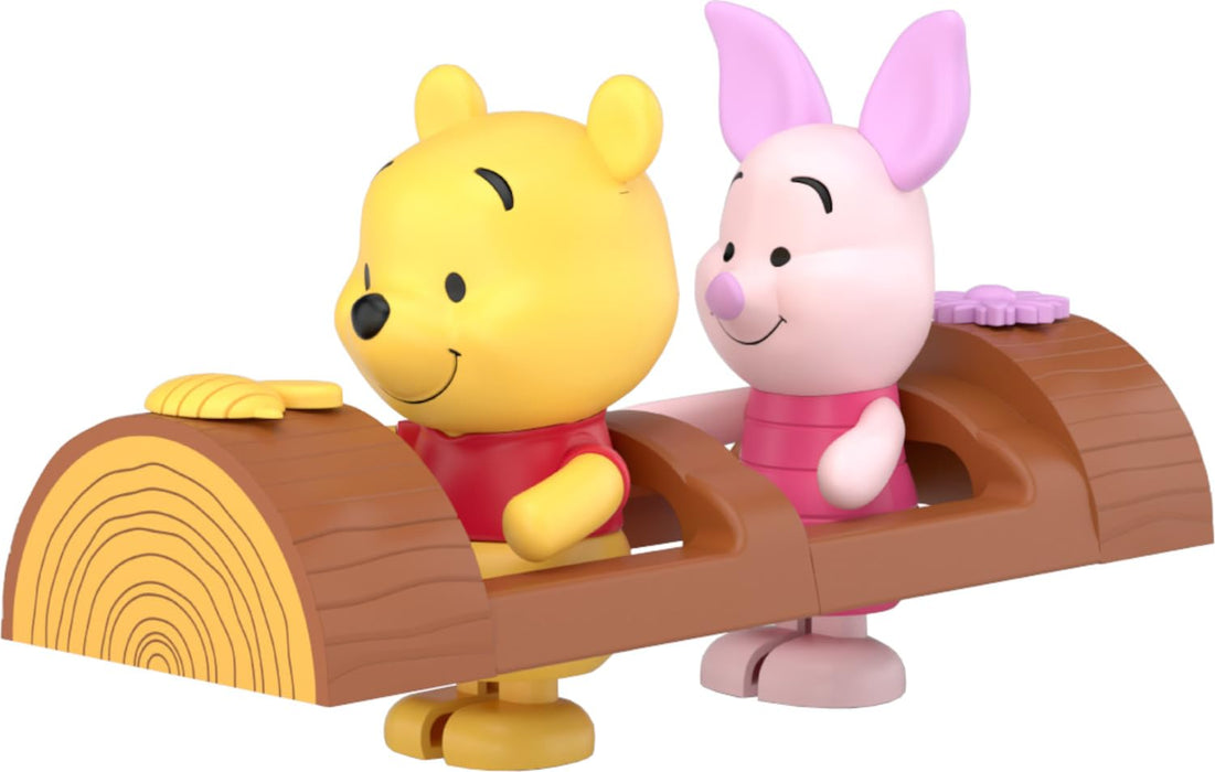 青島文化教材社 楽プラ トコトコ No.DP-15 くまのプーさん プー＆ピグレット 色分け済みプラモデル