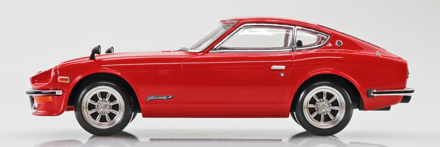 青島文化教材社(AOSHIMA) 1/32 楽プラ スナップキット No.15CU-RD ニッサン S30 フェアレディZ カスタム レッド 色分け済みプラモデル (自動車)