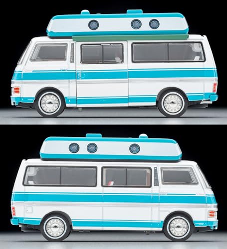 1/64 Scale Tomica Limited Vintage NEO TLV-N312a Nissan Caravan Camper (White / Light Blue) 1973