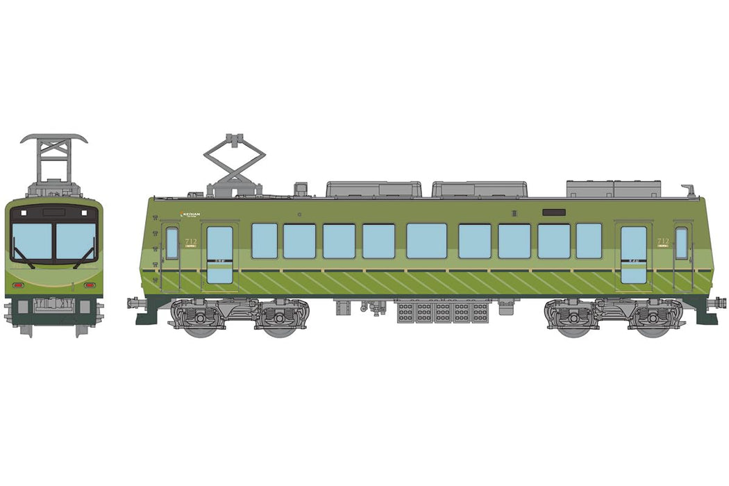 Railway Collection Eizan Electric Railway 700 Series Renewal Car No. 712 (Green)