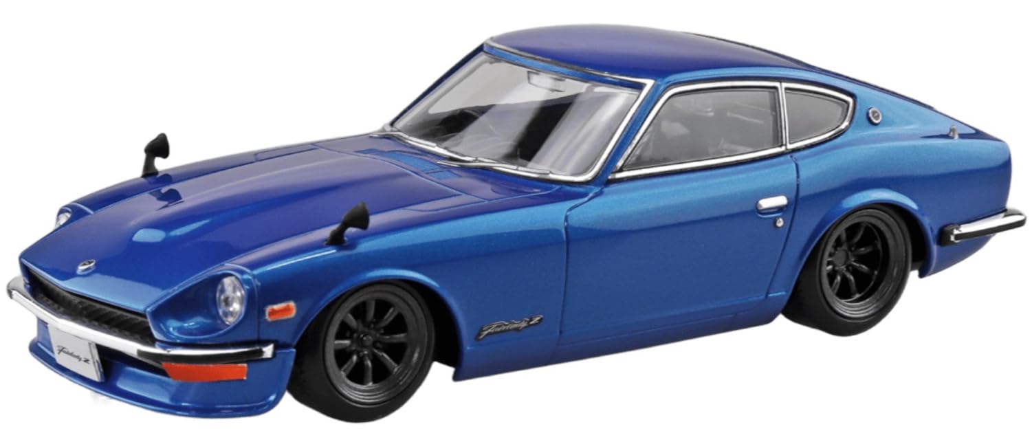 青島文化教材社(AOSHIMA) 1/32 楽プラ スナップキット No.15CU-BE ニッサン S30 フェアレディZ カスタム ブルーメタリック 色分け済みプラモデル (自動車)