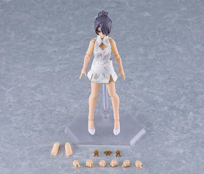 figma Styles figma Female Body (Mika) with Mini Skirt Chinese Dress Outfit (White)