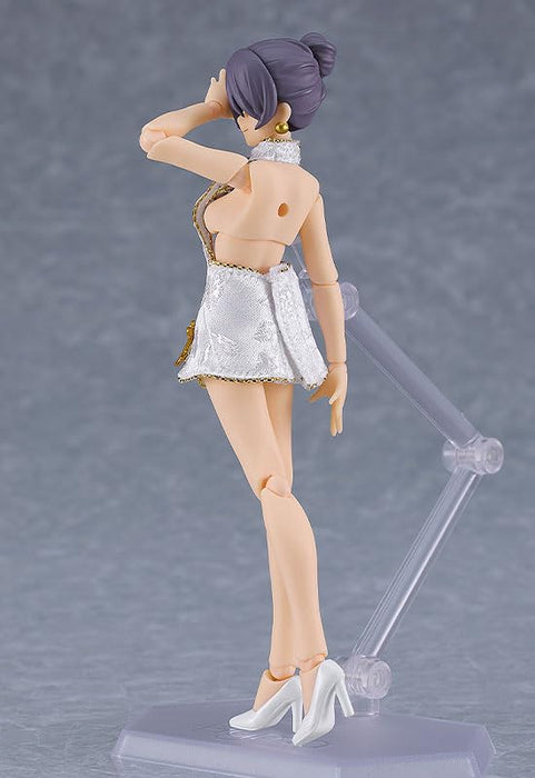 figma Styles figma Female Body (Mika) with Mini Skirt Chinese Dress Outfit (White)