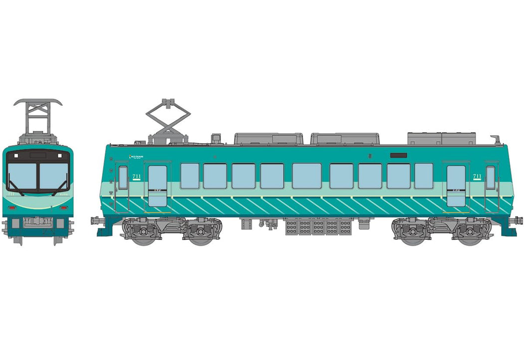 Railway Collection Eizan Electric Railway 700 Series Renewal Car No. 711 (Green)