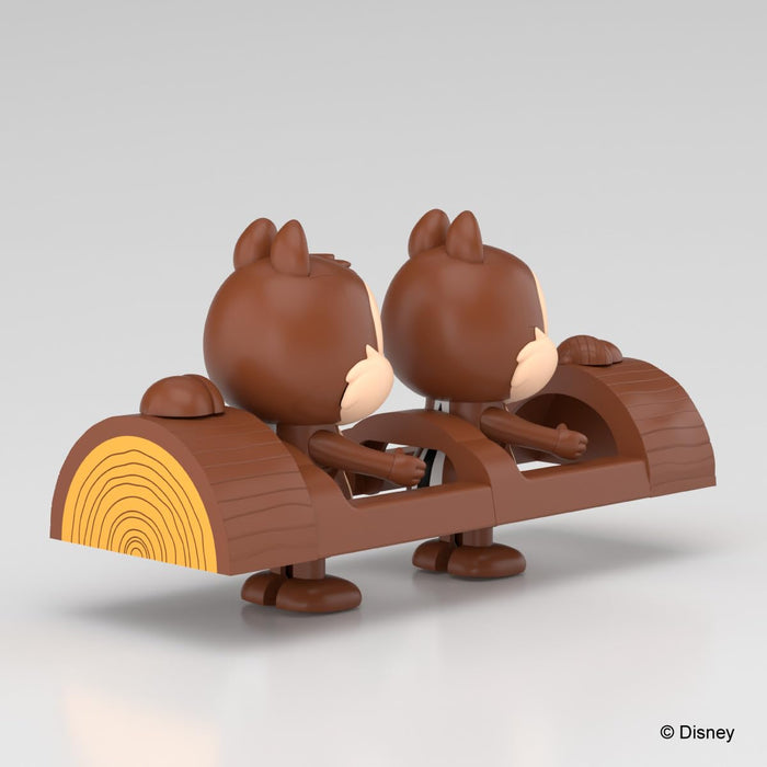 青島文化教材社 楽プラ トコトコ No.DP-12 ディズニー キャラクター チップ＆デール 色分け済みプラモデル