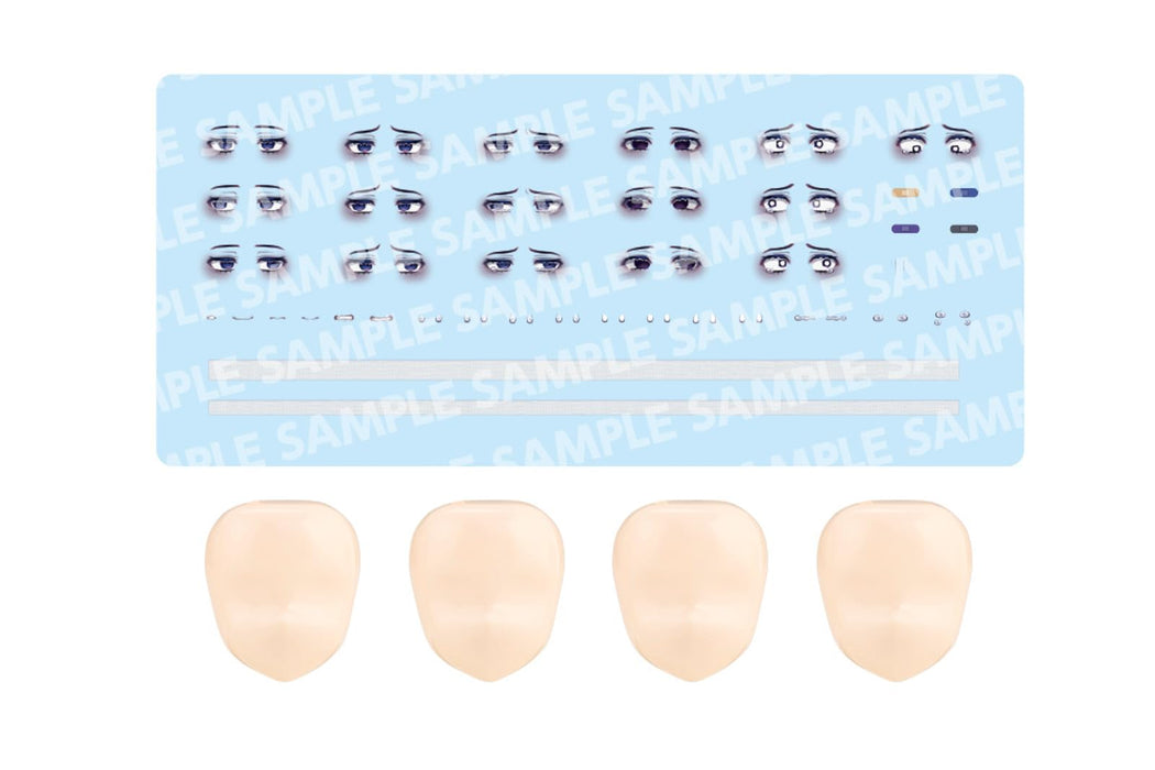 壽屋(KOTOBUKIYA) 創彩少女庭園 カスタマイズフェイス&デカールセット Vo.l6【雨間デザイン】 全高約18mm 1/10スケール プラモデル