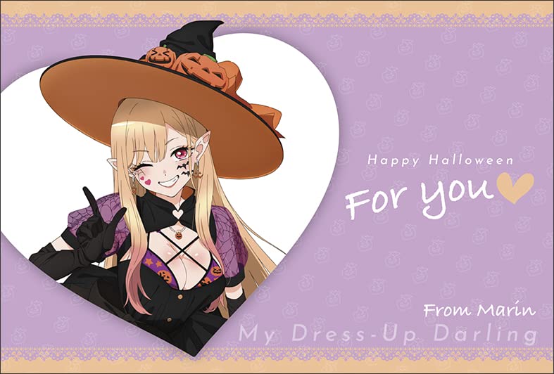 "My Dress-Up Darling" Greeting Set Marin & Halloween (Acrylic Figure, Big Towel, Postcard)