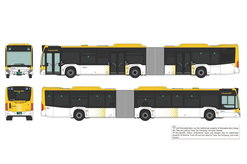 The Bus Collection Nishi-Nippon Railroad Fukuoka BRT Articulated Bus